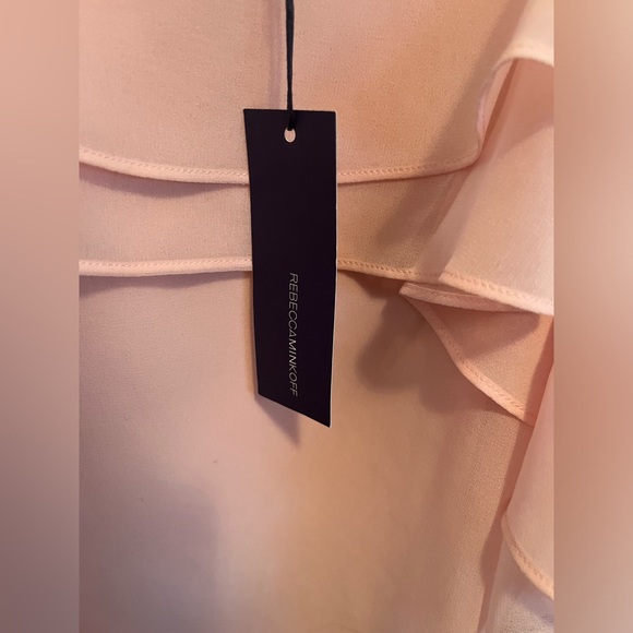 Rebecca Minkoff Dena Tiered Cold-Shoulder Light Pink Top - Picture 9 of 12